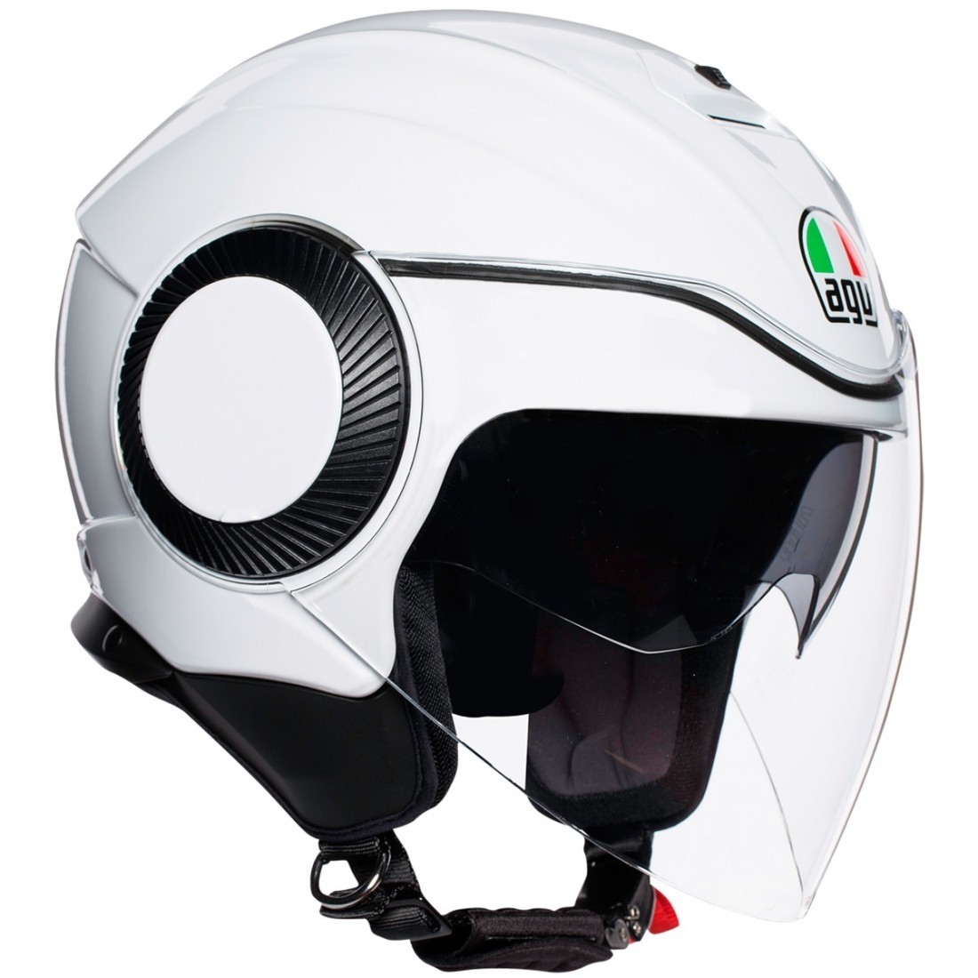 Prilba AGV Orbyt Solid Pearl White XL s otvorenou tvárou