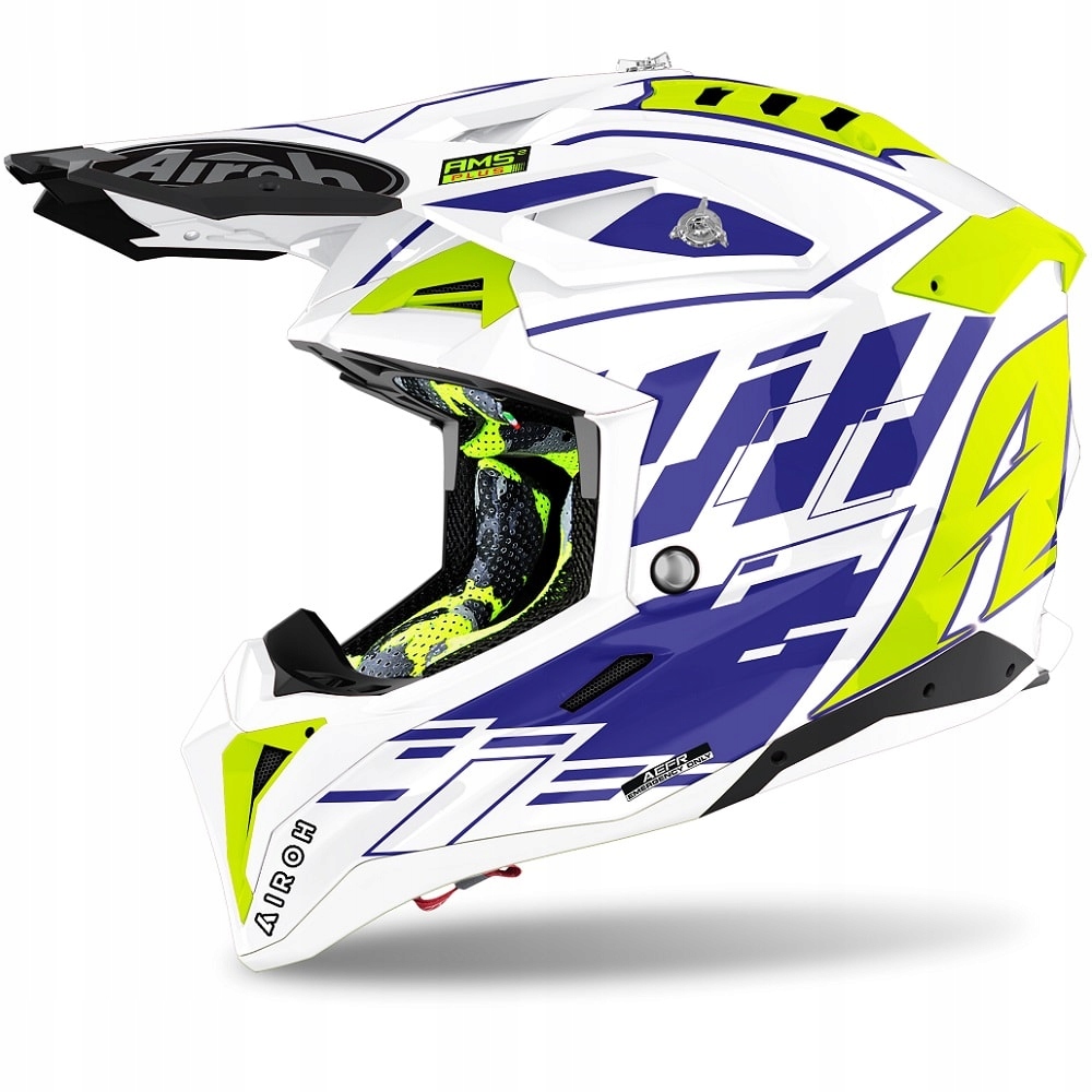 Prilba AIROH AVIATOR 3 RAMPAGE BLUE GLOSS XL