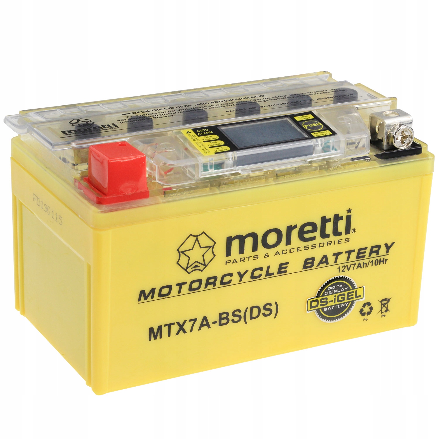 AKUMULÁTOROVÝ LCD GÉL MTX7A-BS YTX7A-BS 7Ah MORETTI