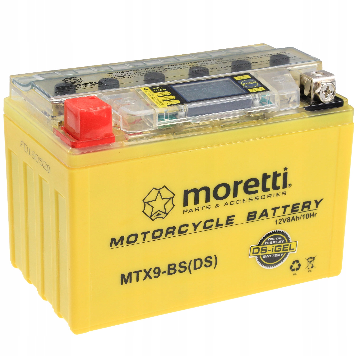 BATÉRIA LCD GEL MTX9-BS YTX9-BS 8Ah MORETTI