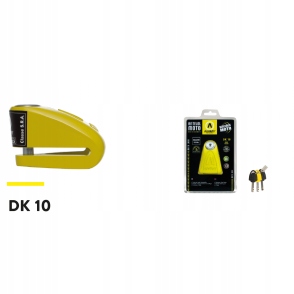 AUVRAY Kotúčový zámok DK10 žltý, závora priemer 10 mm