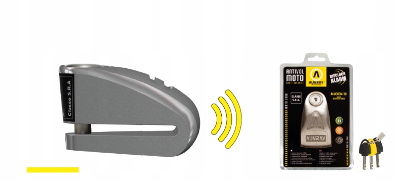 Zámok disku AUVRAY s alarmom B-LOCK 10 INOX