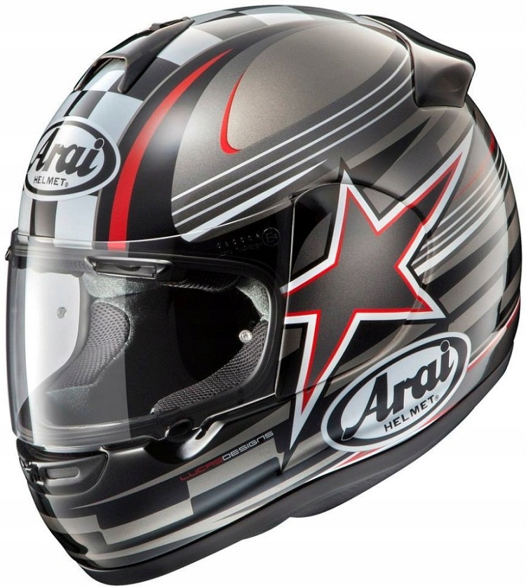 Športová moto prilba Arai Axces na motorovú dráhu