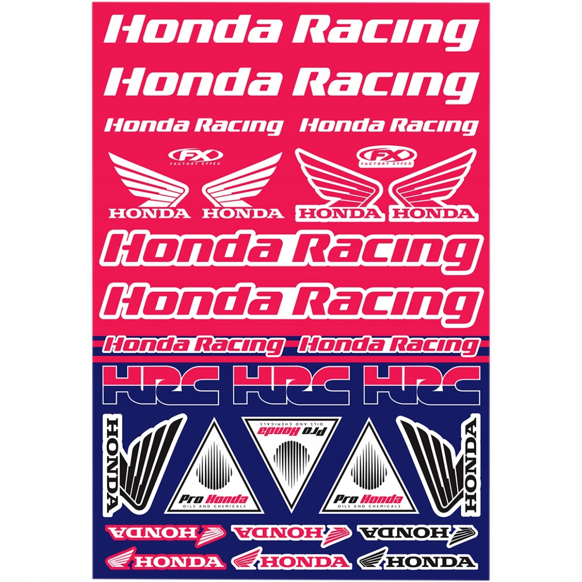 List vinylovej samolepky HONDA FACTORY EFFEX