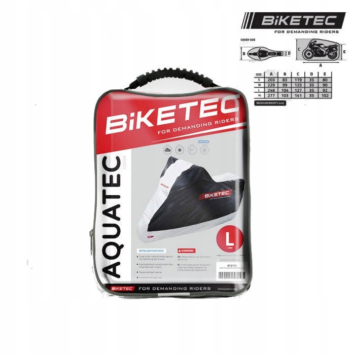 BIKETEC Kryt na motocykel s priestorom pre kufor S.