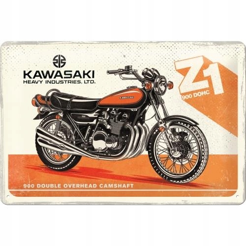 KOVOVÝ LIST 3D 20x30cm PLAGÁT KAWASAKI Z1 MOTO