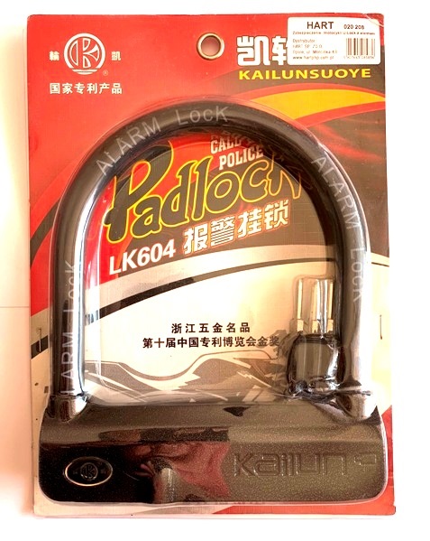 ZÁMOK MOTOCYKLU S ALARMOM U-LOCK