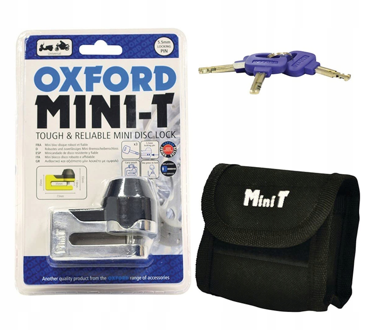 ŠTÍTOVÝ ZÁMOK OXFORD MINI-T CHROME