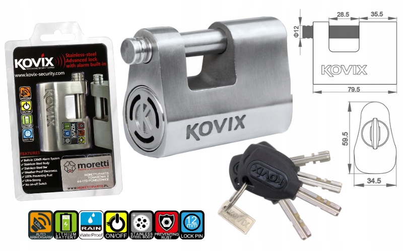 ALARM OCHRANY BLOKOV KOVIX KBL-12 120 dB !!