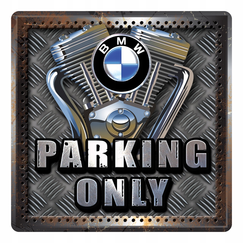 Vývesná tabuľa BMW PARKING IBA DIBOND BOARD 30x30