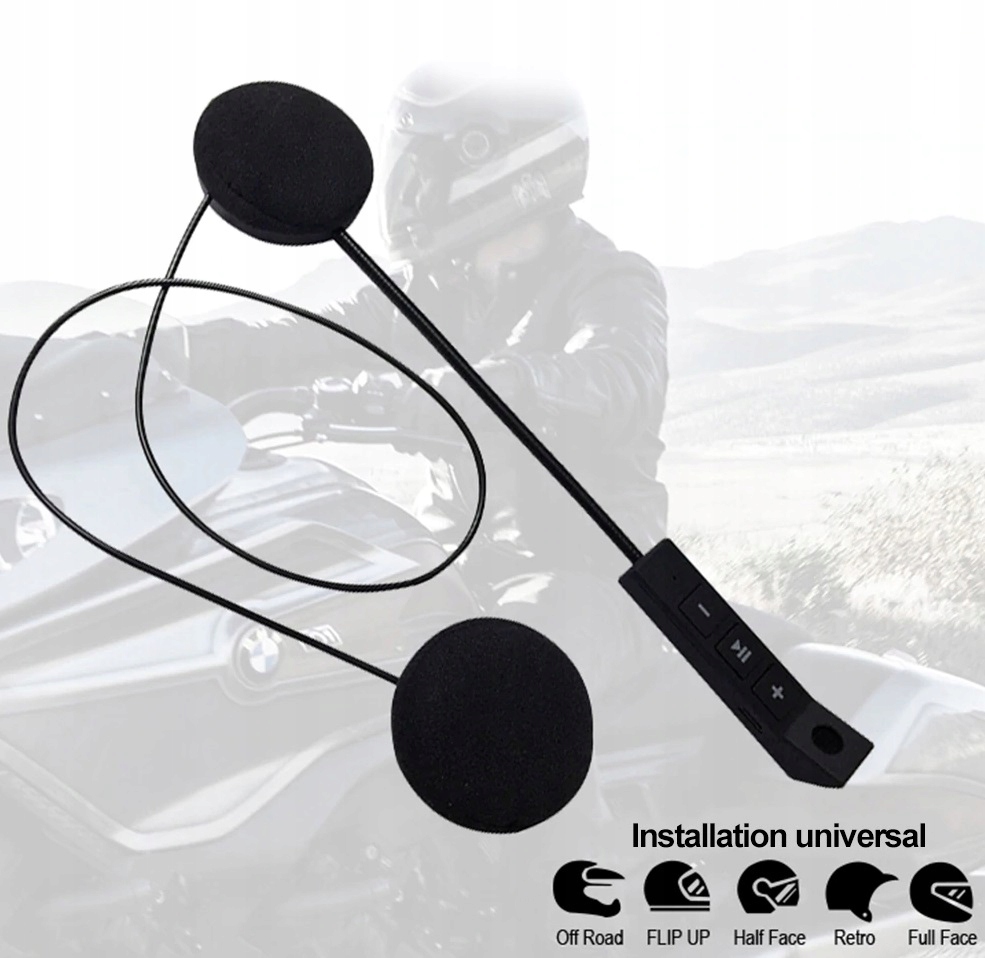 Bezdrôtové Bluetooth slúchadlá Motocyklová prilba
