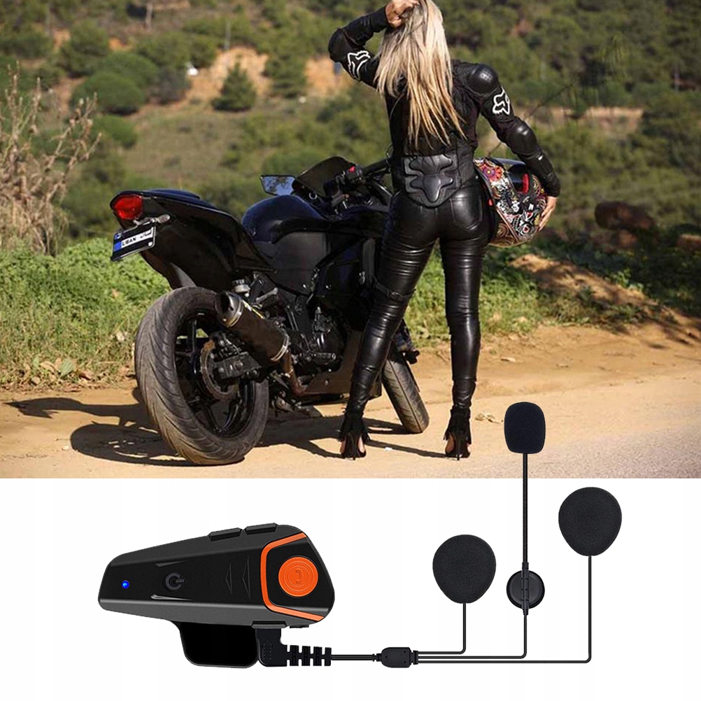 Bezdrôtový headset s motorkárskou prilbou