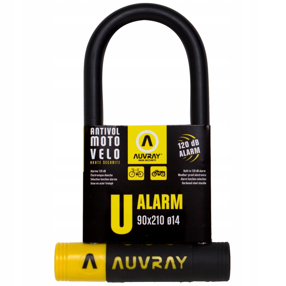 Blokovanie U-Lock s Auvray U-Alarm 210 mm