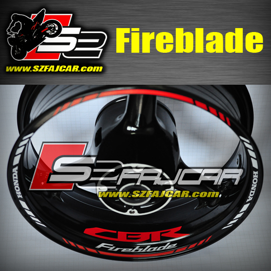 CBR Fireblade Honda Stickers pruhy ráfiky kolies chvástat