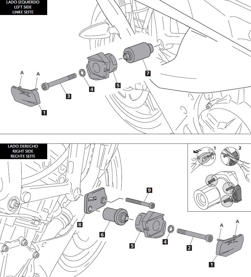 CRASH PADY PUIG BMW S1000RR 2012-2014