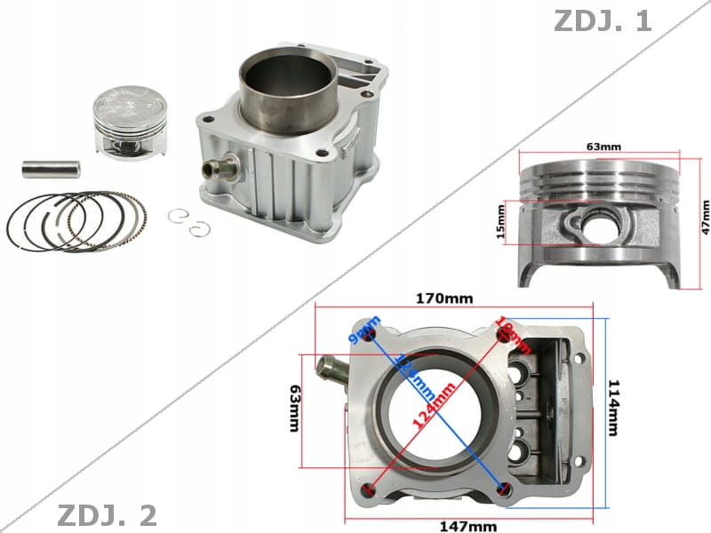 CYLINDER QUAD 200 KAPALNÝ KOMPLETNÝ