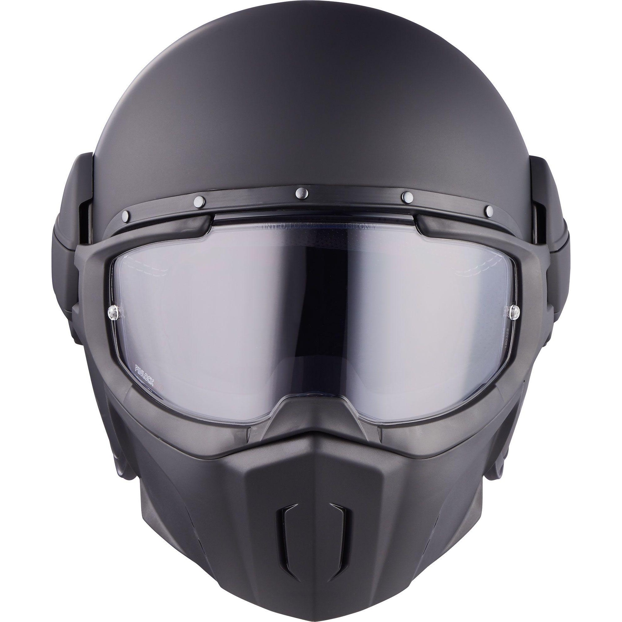 Moto prilba Caberg Ghost na motorovom chopperi