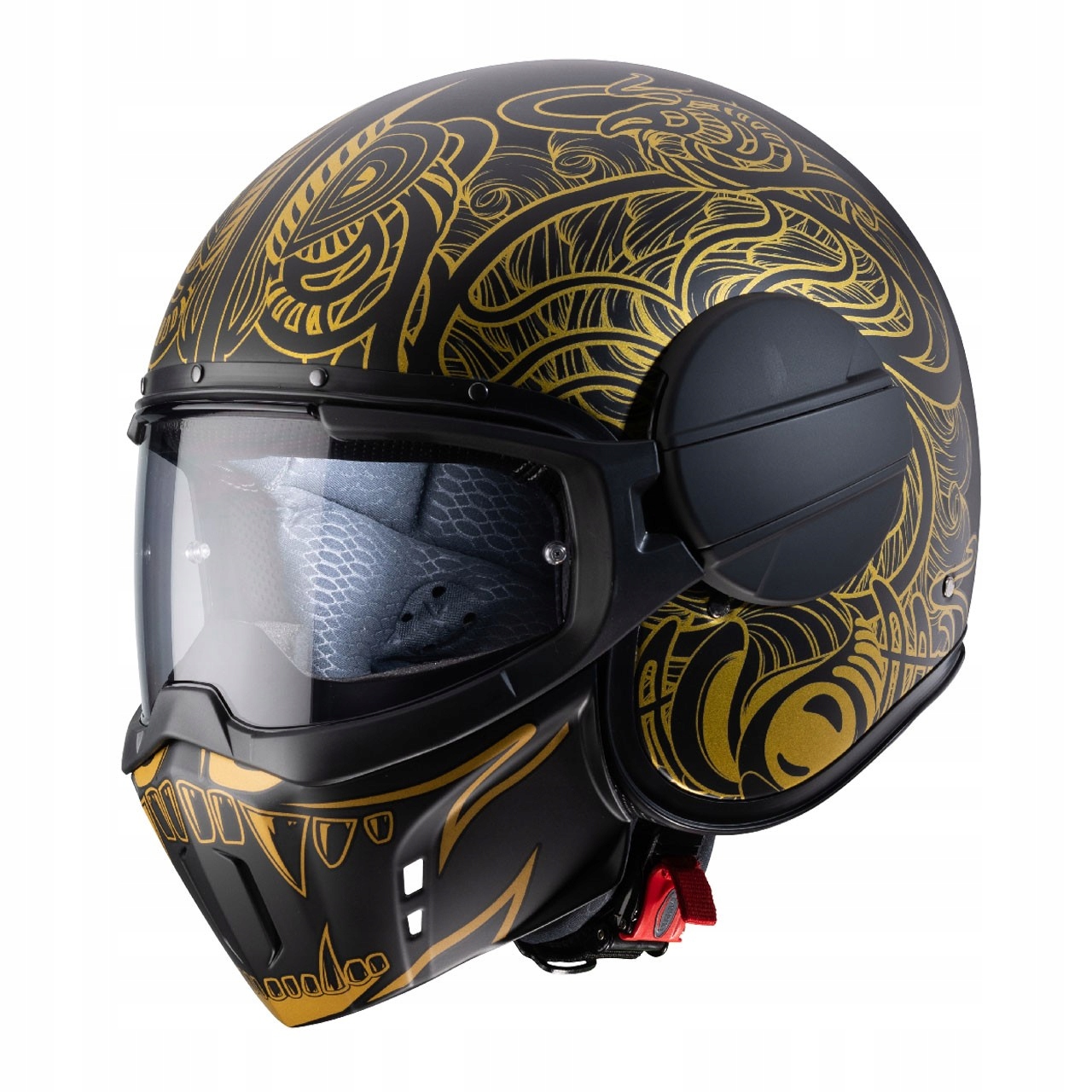 Caberg Ghost - Maori čierna / zlatá - Kask jet L