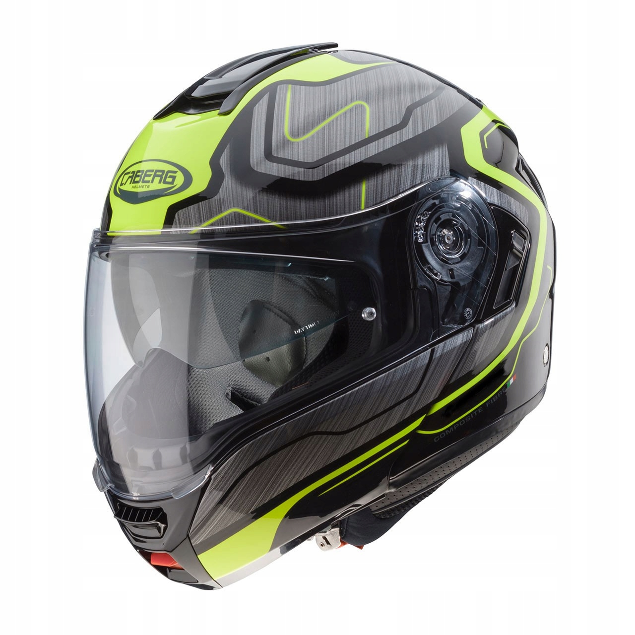 Caberg Levo - Flow grey / fluo - Čeľusťová prilba Ľ
