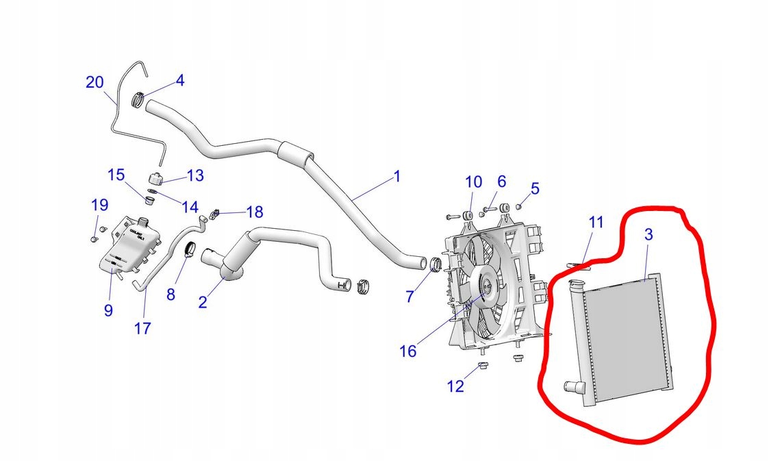 Chladič chladiča 1241264 Polaris scr / spm S