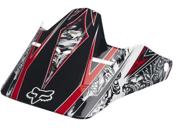 FOX V-1 PRINT RAZOR ČIERNY / ČERVENÝ VISOR
