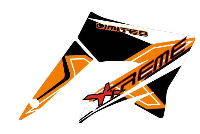 Samolepky DERBi Senda X-Treme oranžové TOP