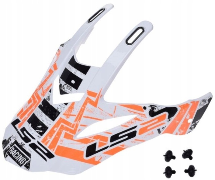 Clona pre prilbu LS2 MX437 Fastglitch W / B Orange