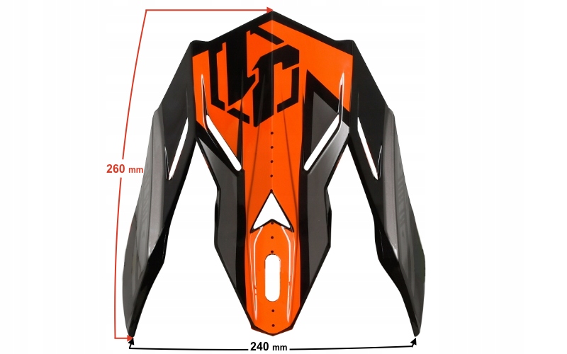 Priezor prilby JUST1 J38 BLADE oranžovo-čierny