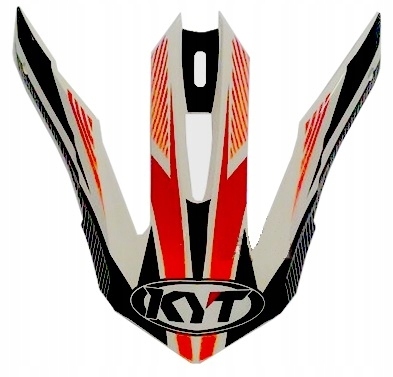 Priezor prilby KYT STRIKE EAGLE STRIPE bielo-červený