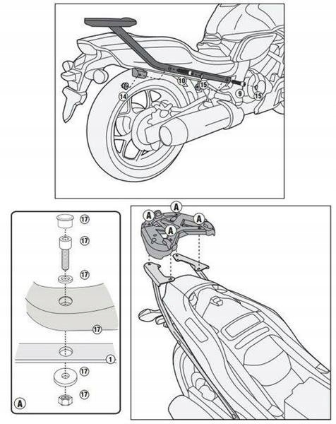 GIVI 1131FZ TRACK CASE HONDA CTX 700N DCT