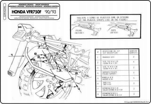 GIVI 229F PÁSOVÝ RÁM HONDA VFR 750 F (90-93)