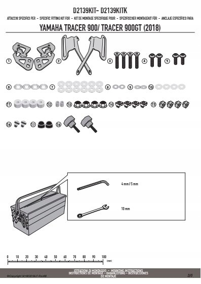 GIVI D2139KIT MONTÁŽ NA OKNO 2139DT