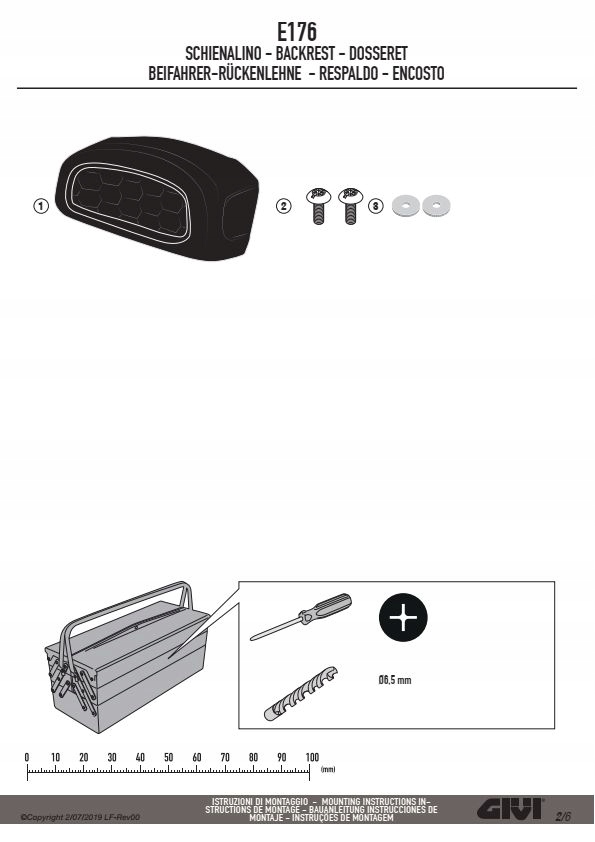 OPIERKA GIVI E176 PRE PRÍPAD B330 / B29