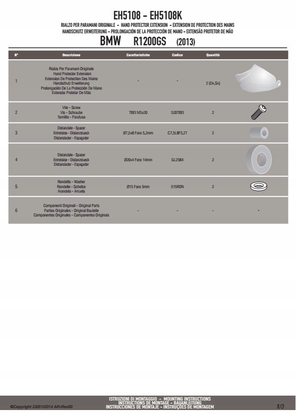 GIVI EH5108 ZVYŠOVANIE ORGINÁLNYCH MALOOBCHODOV BMW