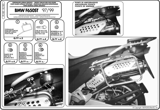 RÁM KRYTU MONOKEY GIVI PL185 BMW F650