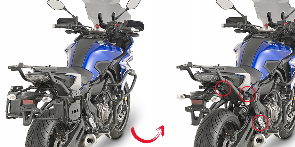 GIVI PLR2130 SIDE MOUNT MONOKEY MT-07 značkovač