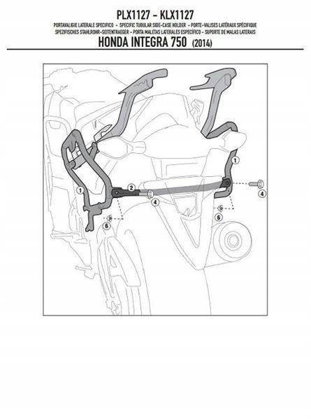 GIVI PLX1127 RÁM KABÍNY HONDA INTEGRA 750