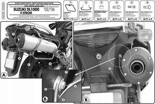 RÁM PRIESTORU GIVI PLX528 SUZUKI DL 1000 V-STROM
