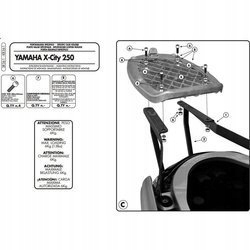 Rám GIVI SR361 vrchného kufra YAMAHA X-CITY