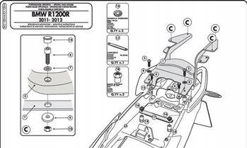GIVI SR5100M RÁM PRÍPADU BMW R 1200 R