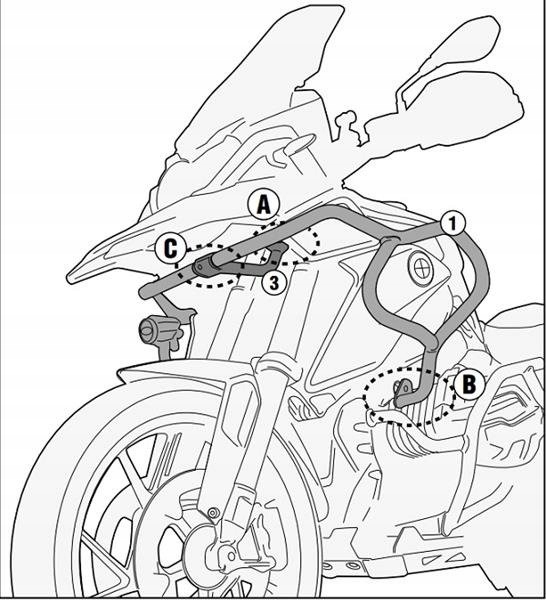 GIVI TNH5124 HORNÉ GMOLY BMW R 1200/1250 GS
