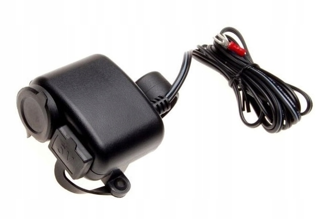 SVETLEJŠÍ ZÁSUVKA 12V + USB 5V ATV MOTOCYKL 2W1