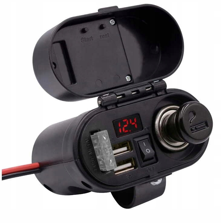 ĽAHŠIA NABÍJAČKA ZÁSUVKY 12V GPS HODINY 2xUSB