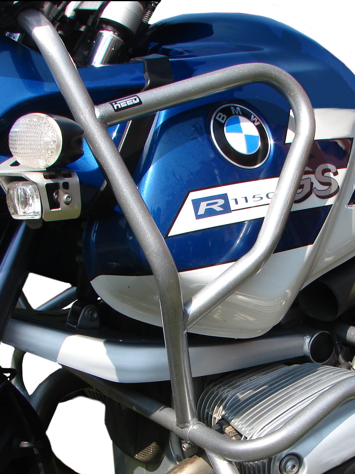 Padacie rámy HEED pre BMW R 1150 GS (1999-2004), strieborný zvršok