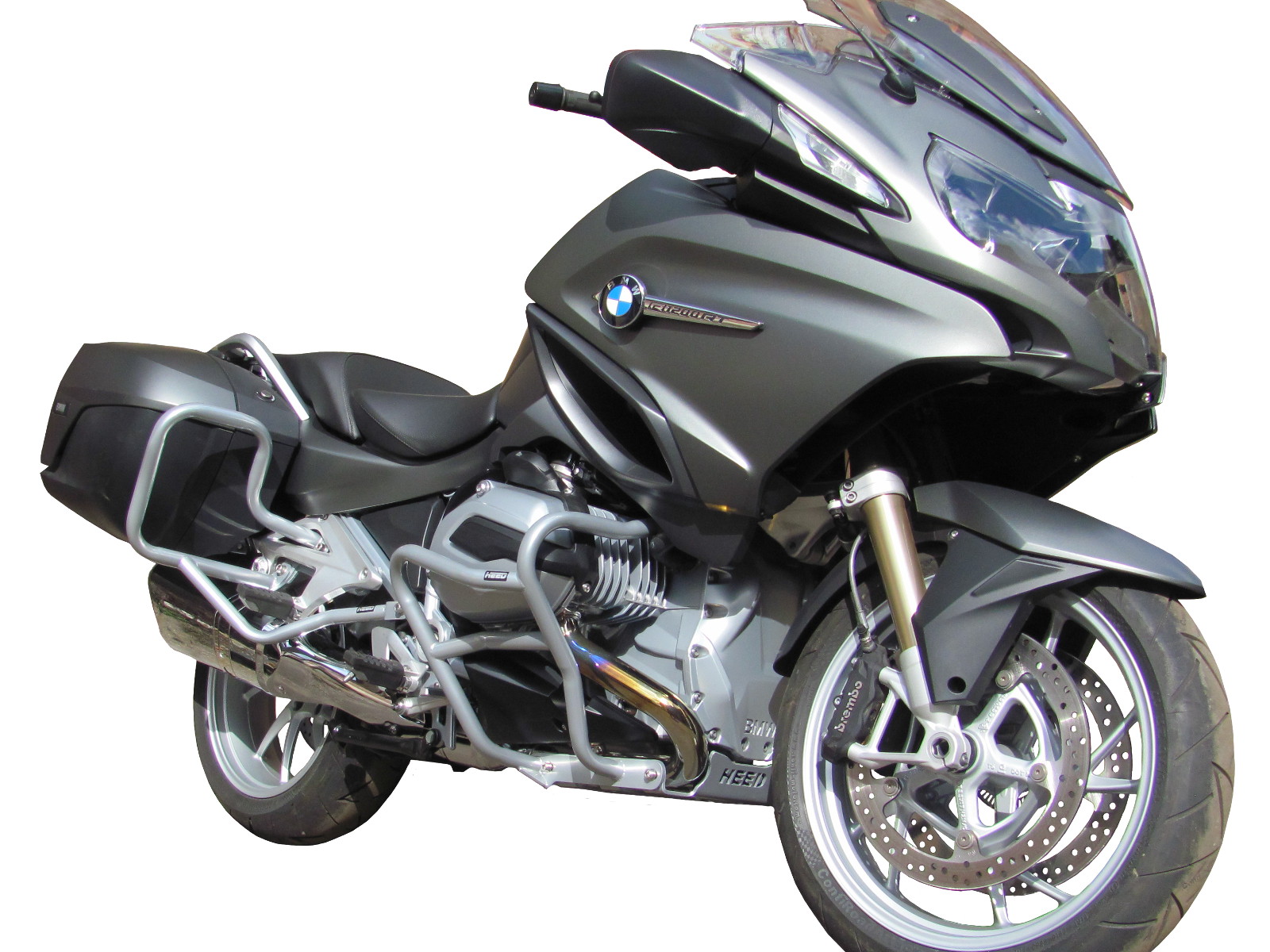 Padacie rámy HEED pre BMW R 1200 RT LC, zadné + predné, strieborné