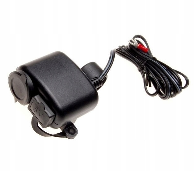 Zásuvka zapaľovača cigariet + 2x USB pre motorový skúter