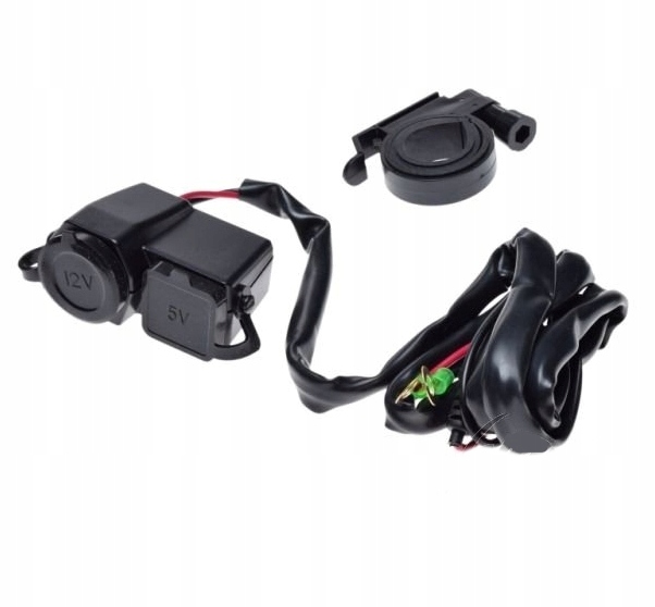 Zásuvka zapaľovača cigariet + 2x USB vodotesný motocykel