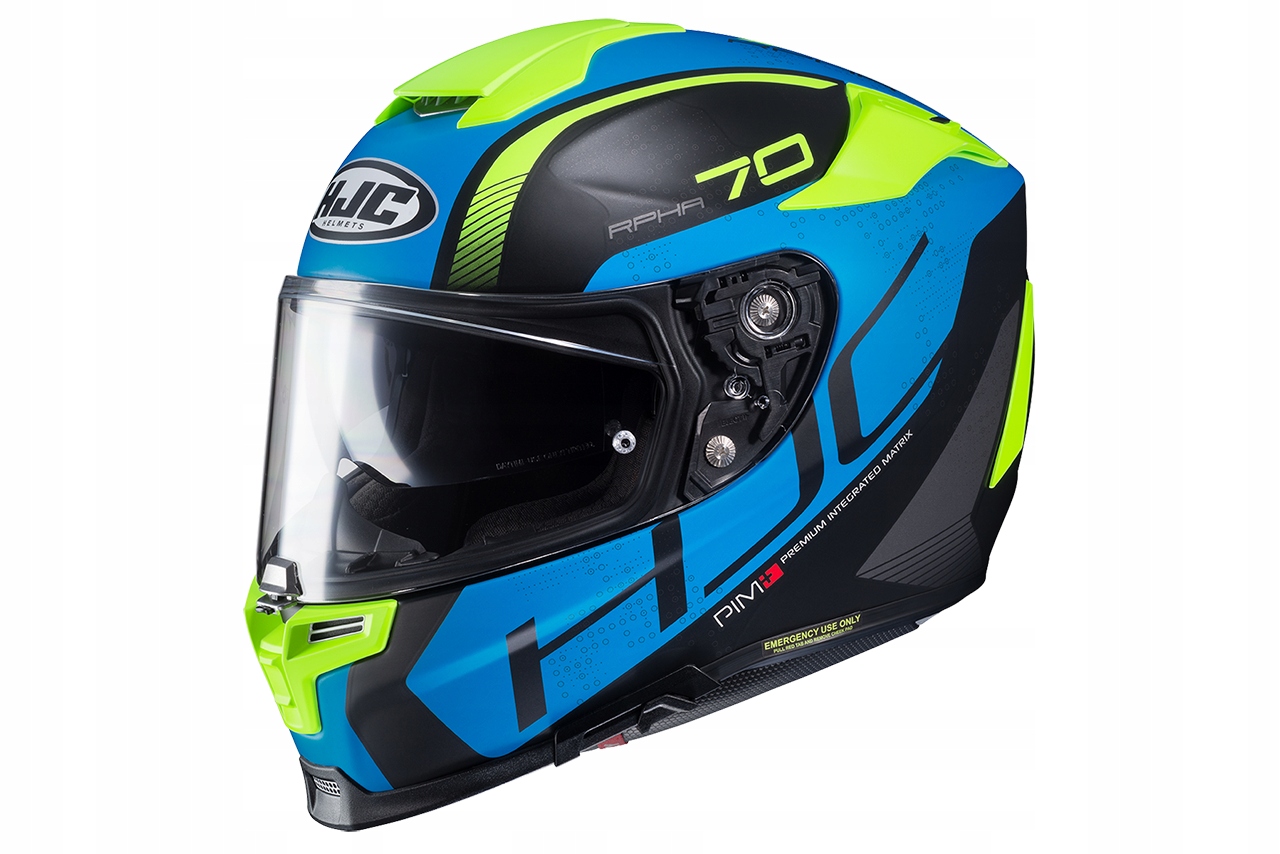 HJC RPHA 70 VIAS FLUO ŽLTÁ / MODRÁ KASKA XL