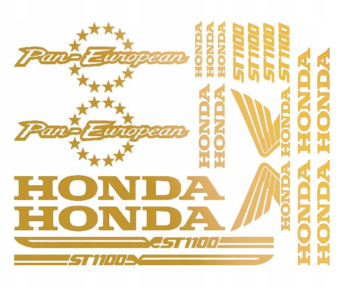 HONDA 1100 _ XXL sada _ ZLATÁ, STRIEBORNÁ, MEDNÁ