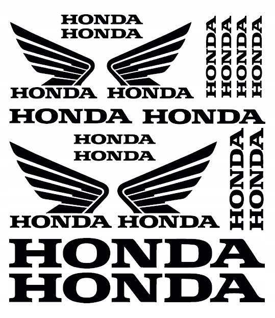 HONDA __ univerzálne samolepky _ sada _ FARBY